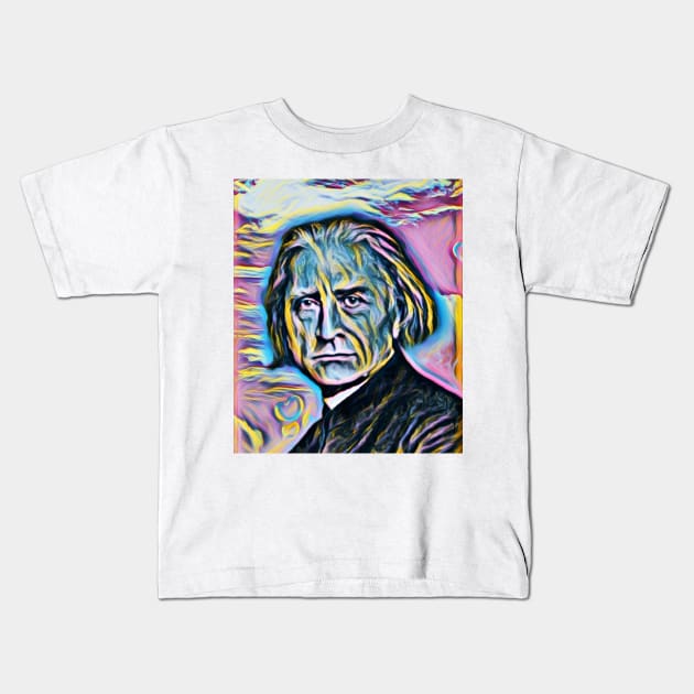 Franz Liszt Portrait | Franz Liszt Artwork 10 Kids T-Shirt by JustLit